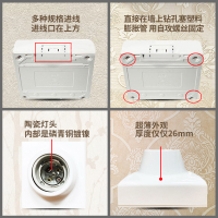 公牛明装螺口灯座E27家用灯头底座86型led灯泡螺旋口G09明线盒灯座灯具 E27灯座 G09明装