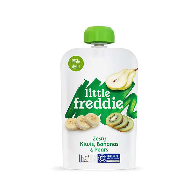 小皮(Little Freddie)欧洲进口 香蕉猕猴桃梨苹果泥 100g/袋装 宝宝辅食婴儿蔬果泥 适合6个月以上