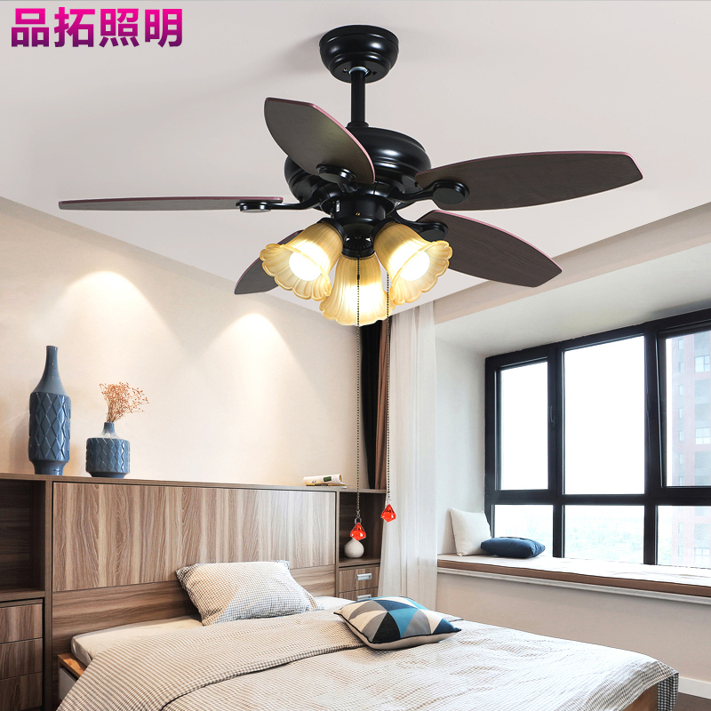 Grevol品拓pintuo风扇灯LED吸顶灯风扇灯吊灯简约现代吸顶灯铁艺客厅餐厅饭厅吊灯具现代北欧风格灯具22M2