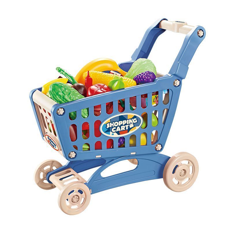 儿童购物车玩具女孩过家家超市小推车宝宝水果手推车玩具仿真大号rx5