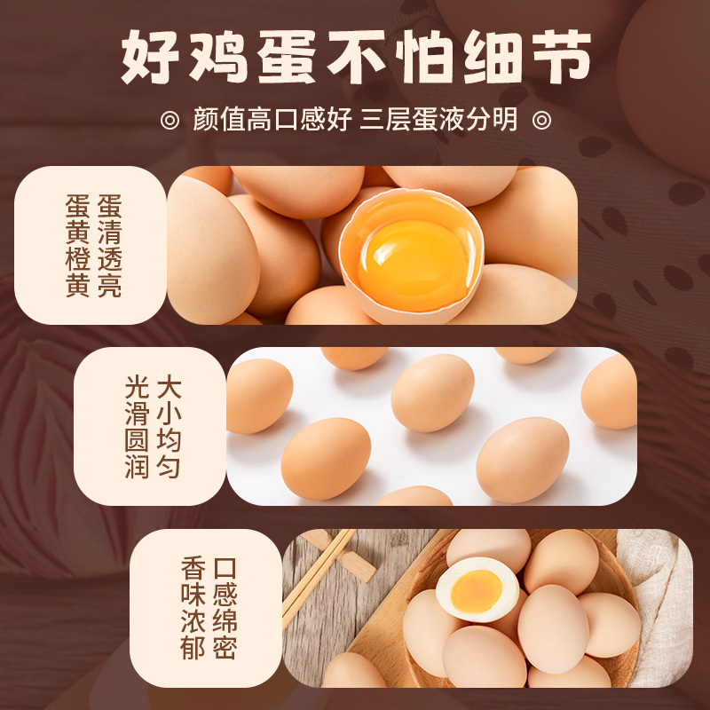 雀淘 AA级皖南新鲜土鸡蛋40枚正宗农家橙心鸡蛋营养早餐高清大图