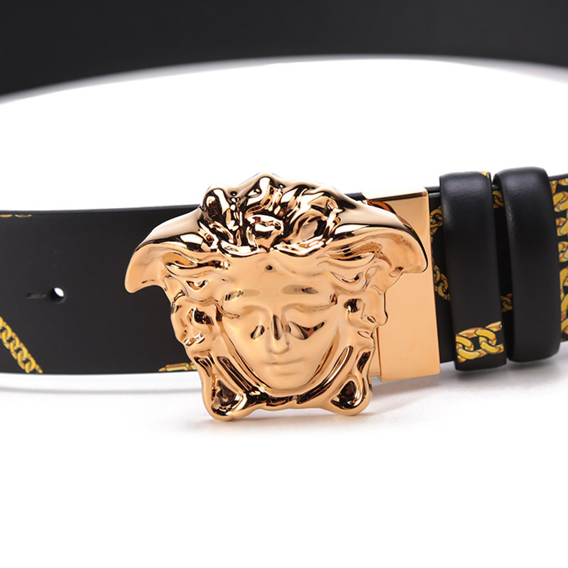 范思哲versace男士牛皮革板扣式双面皮带腰带dcu67051a02740