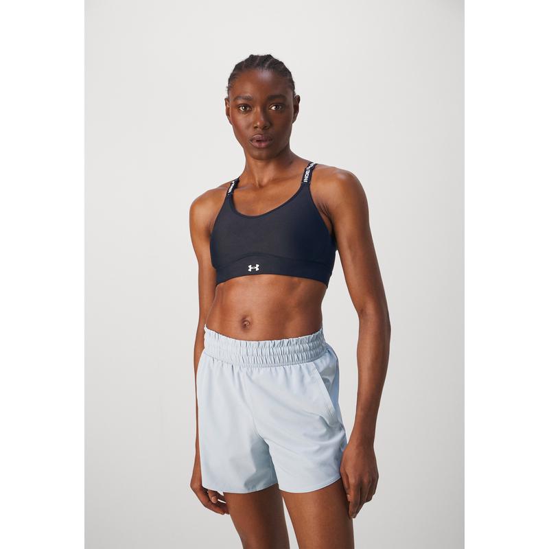 Under Armour女士中支撑运动内衣训练跑步透气背扣 adjustable肩带 earth oran高清大图