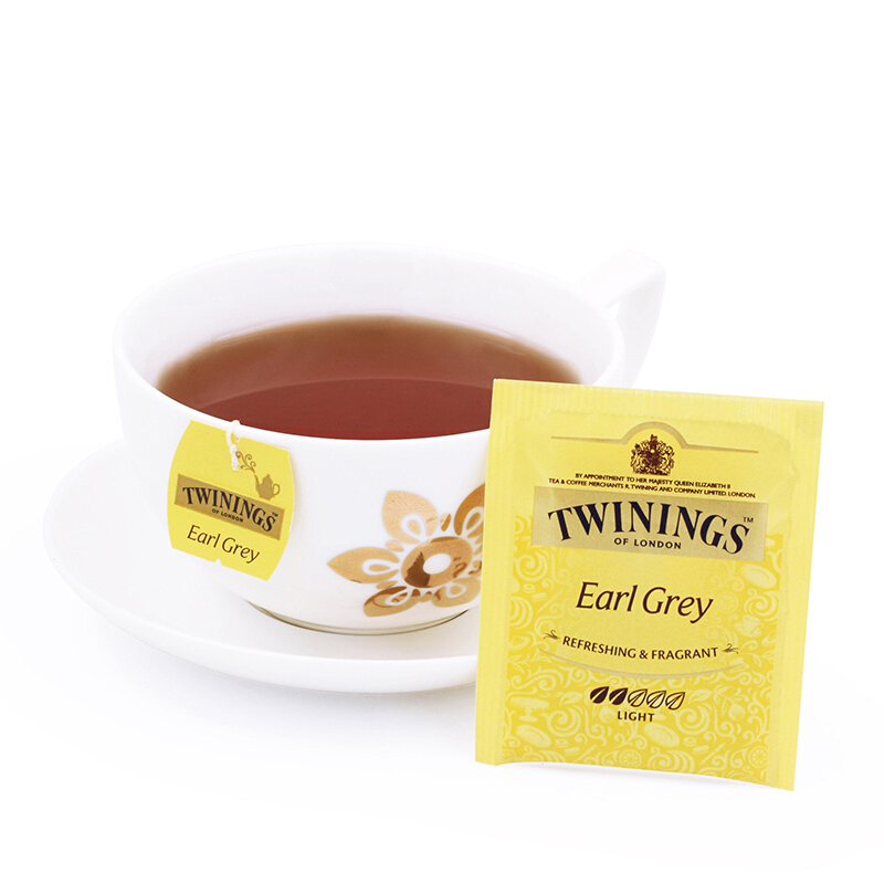 Twinings川宁 英国豪门伯爵红茶茶叶 进口英式红茶包 袋泡茶25包*2g*2盒