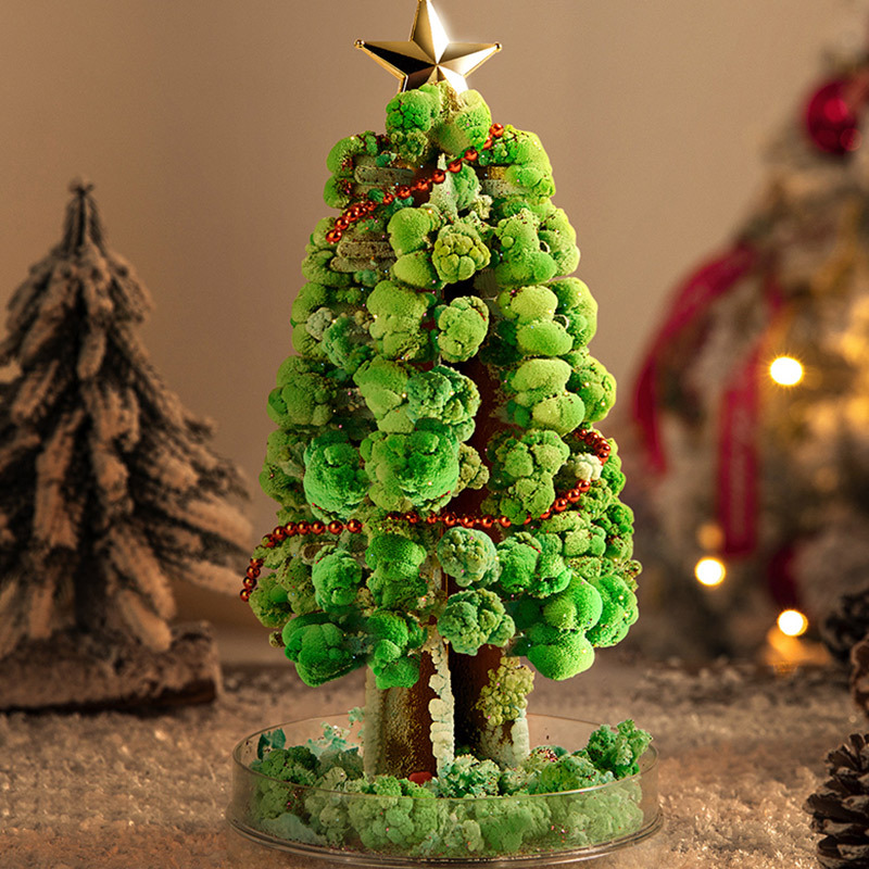 mideer弥鹿魔法圣诞树纸树开花水晶种植儿童玩具科学实验装饰礼物高清大图