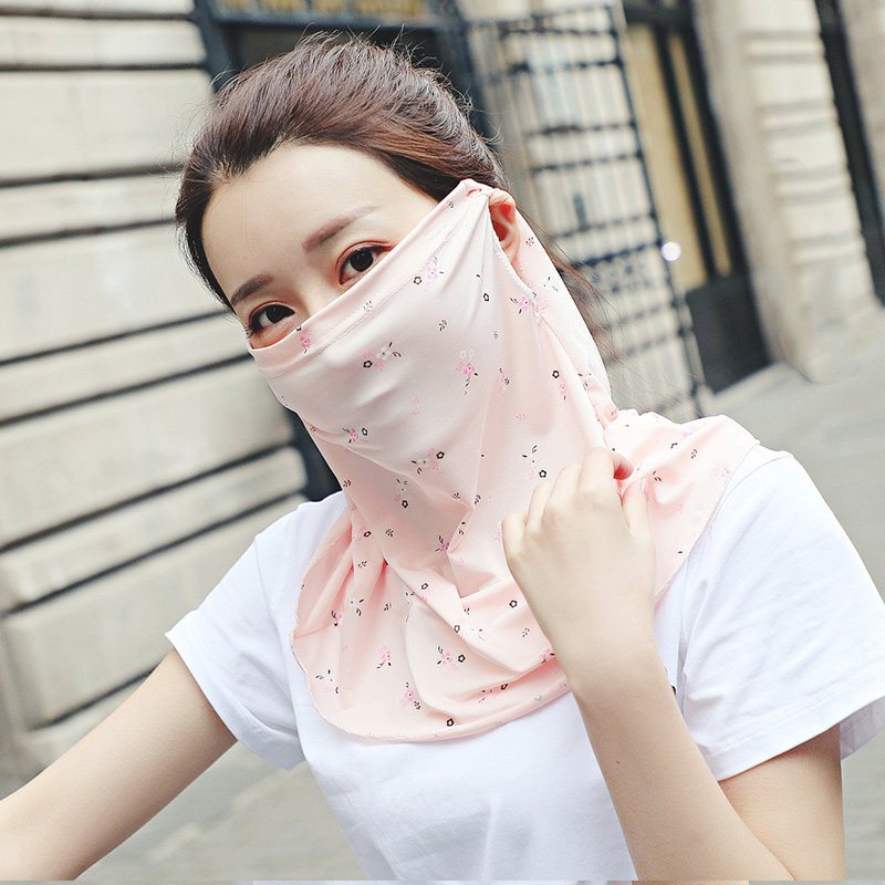 防晒面罩女冰丝脖套遮脸骑行头巾面防风沙围脖夏季薄款骑行运动百变