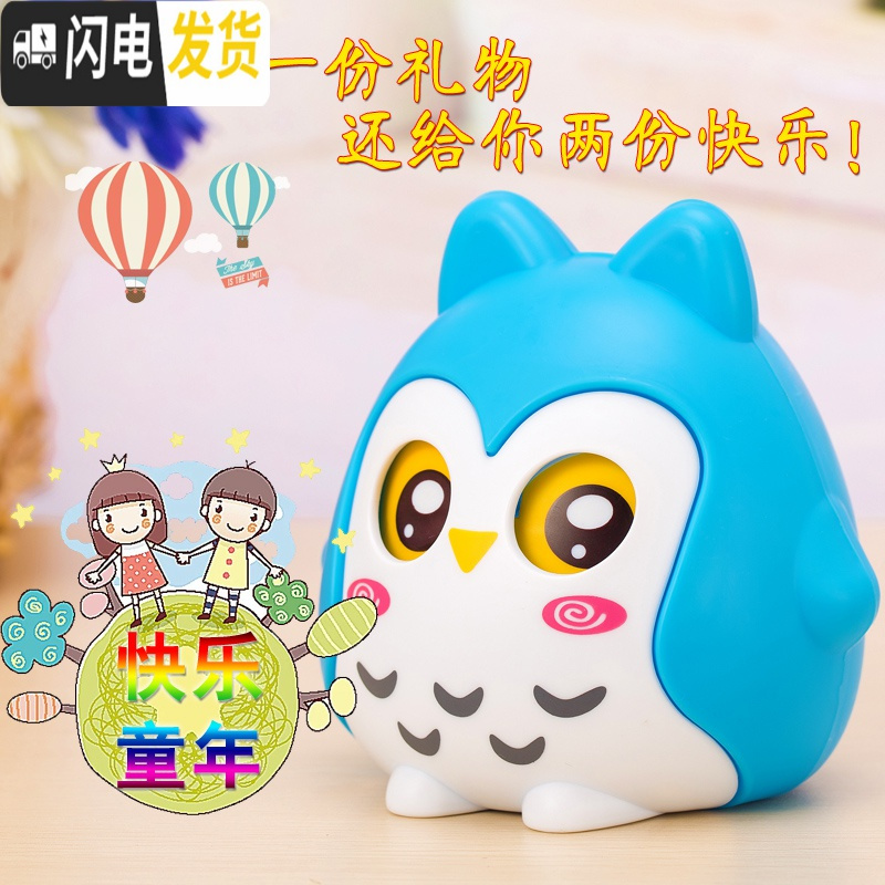 三维工匠存钱罐儿童男孩女孩生日小可爱卡通储蓄防摔储钱箱创意 [大号]蓝色储蓄罐高清大图