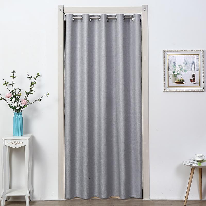 美帮汇免打孔布艺帘隔断帘装饰家用试衣间卧室厨房防油烟空调挡风布帘高清大图