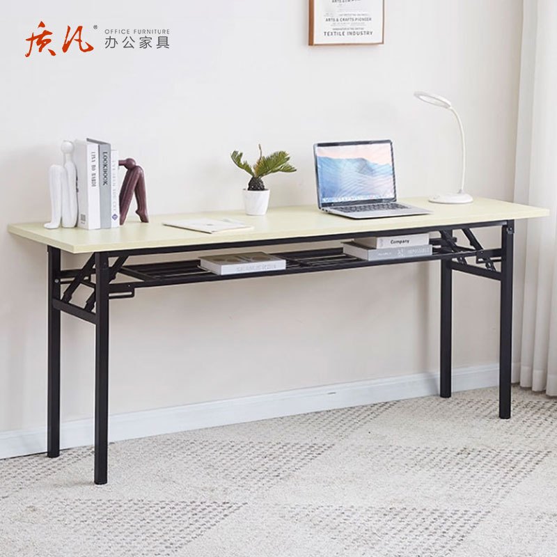 质凡 ZDZ-19简易可折叠培训桌便携长条桌餐桌颜色备注 双层1600*500*750高清大图