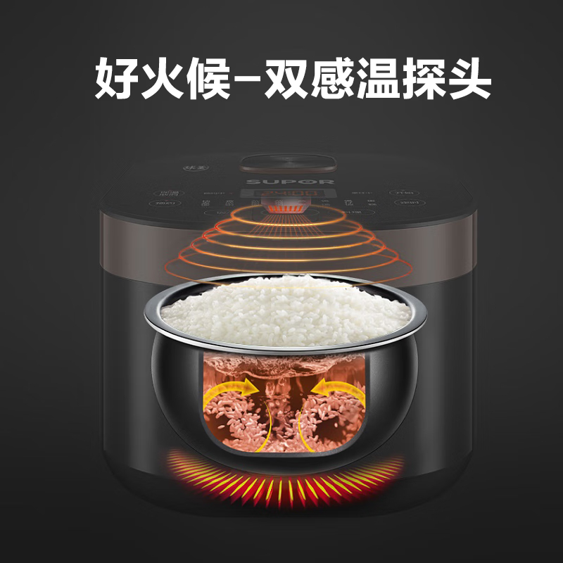苏泊尔 (SUPOR) SF40FC375电饭煲 4L (单位:台)黑金色高清大图