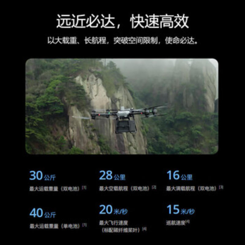 大疆创新(DJI) 入门级机空吊运载机FlyCart30系留500米高清大图