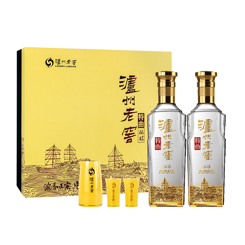 泸州老窖 特曲 晶彩 52度 500ml*2瓶 礼盒装