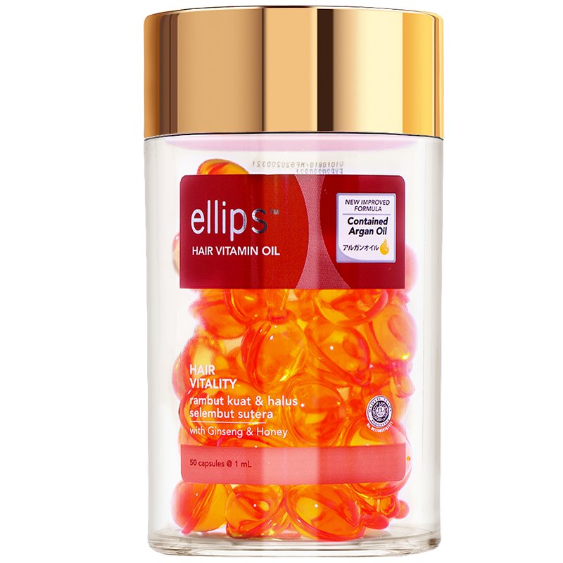 ellips意立诗护发精油精华胶囊印尼巴厘岛维生素焕活护发油防毛躁柔顺 人参蜂蜜 1ml×50粒高清大图