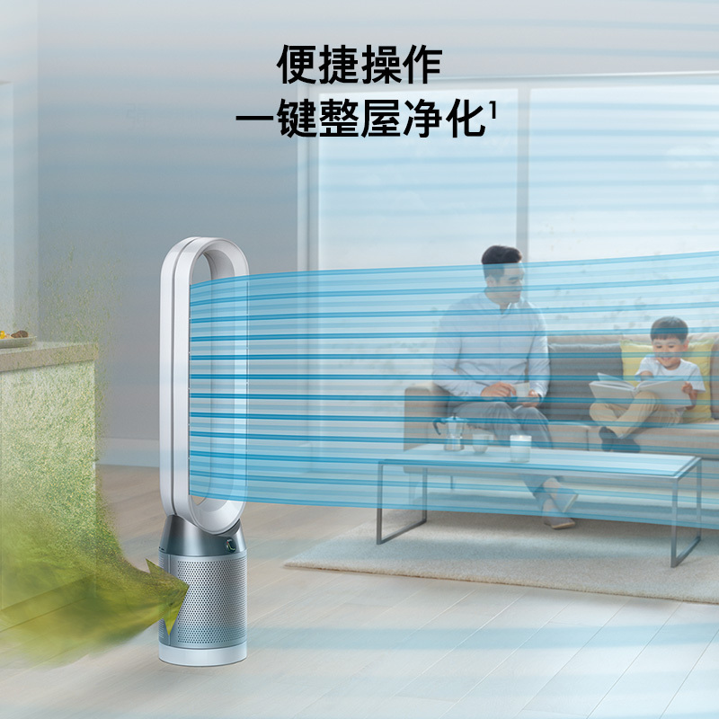 戴森(DYSON)TP05 多功能空气净化循环扇 兼具净化器和风扇功能 监测并除甲醛 整屋净化 银白色