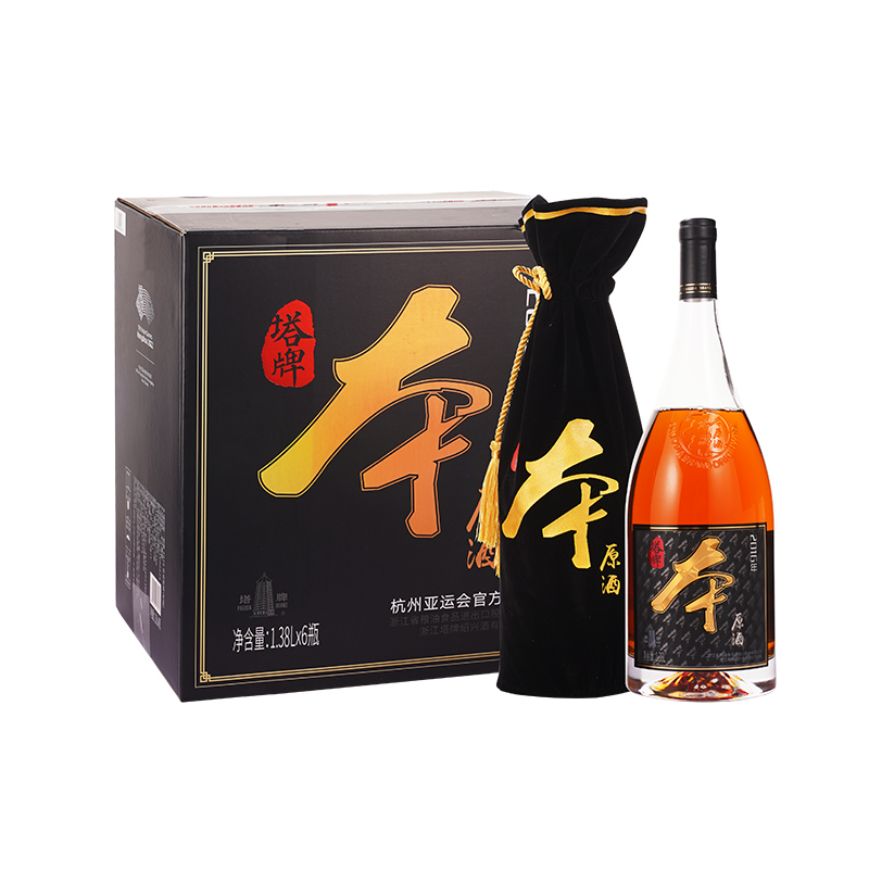 [新品]塔牌 绍兴黄酒 1.38L*6瓶2016年本原酒 半干型绍兴糯米黄酒