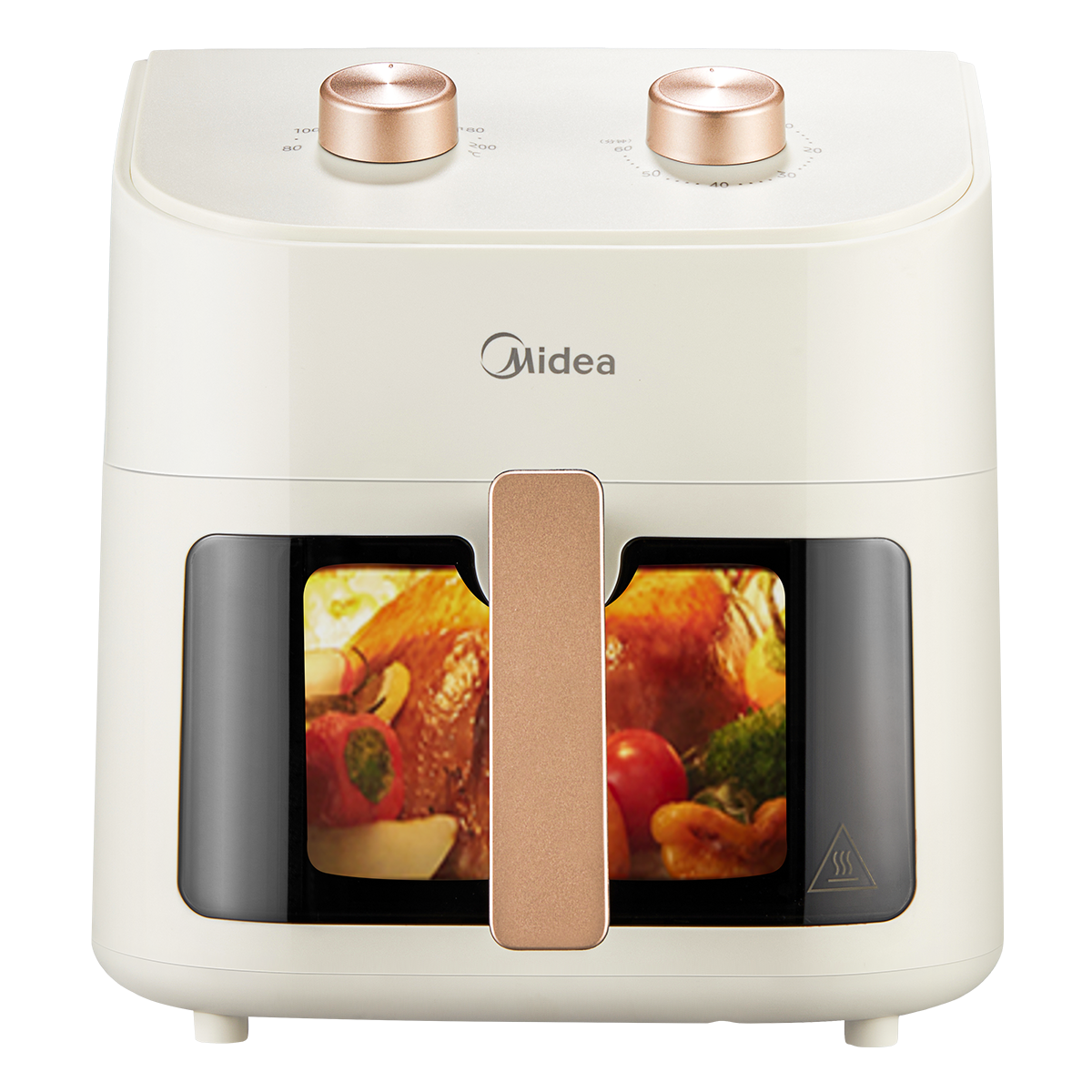 美的(Midea)空气炸锅透明可视免翻面7升实用大容量家用多功能无油炸外酥里嫩不沾易清洗 MF-KZE7001高清大图