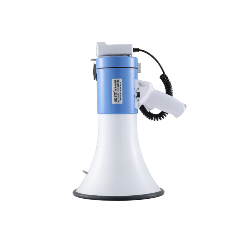 双河大功率手持录音喊话器可充电扩音器森林防火喇叭 SH-10BU 蓝白 标配高清大图