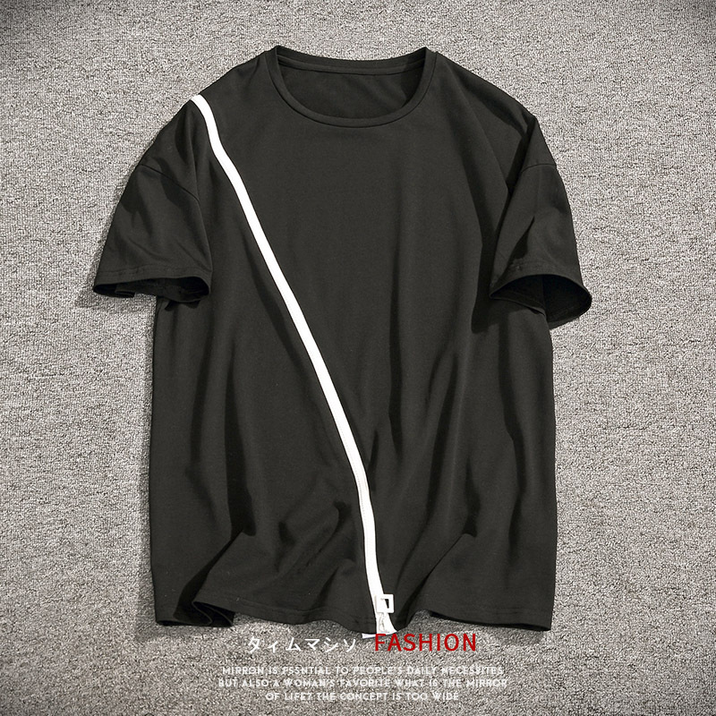 夏季青少年短袖T恤胖子加肥加大码男装宽松半袖体恤衫帅气休闲tee