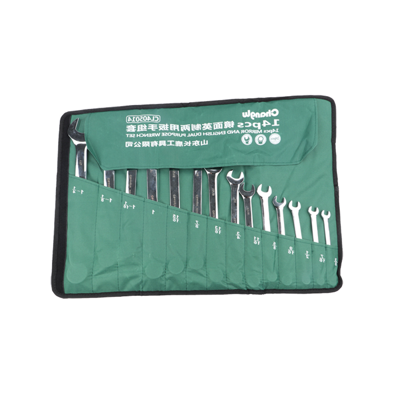 长鹿 镜面英制两用扳手组套 14PCS 套高清大图