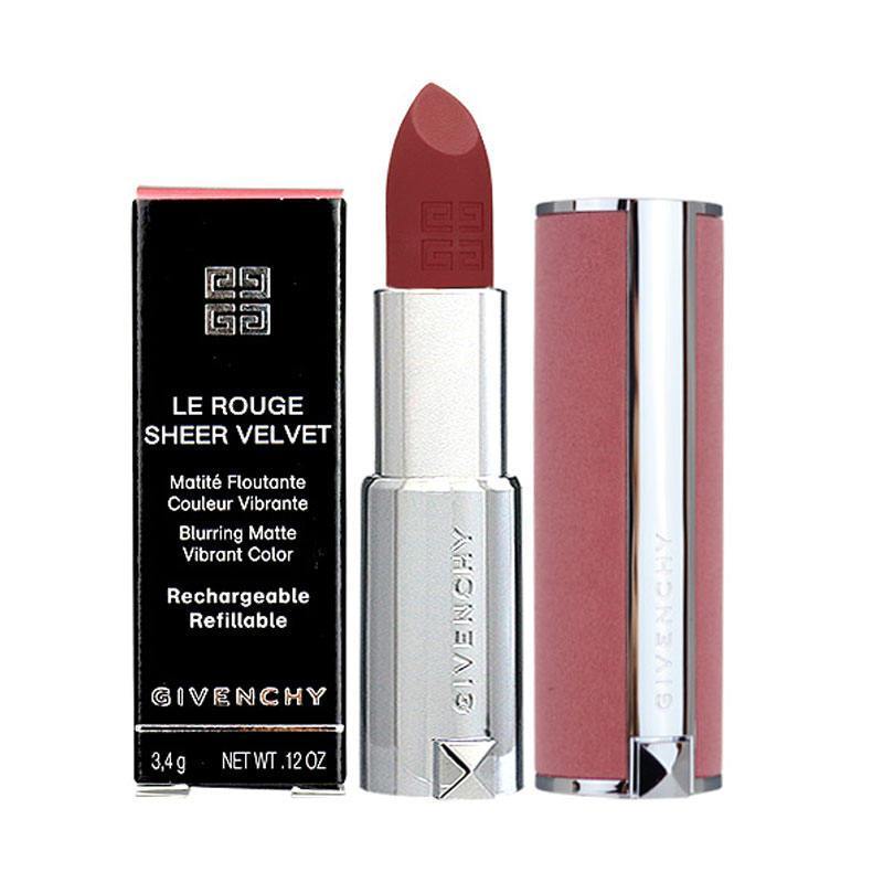 GIVENCHY/纪梵希小羊皮口红高级定制唇膏 唇彩女士唇膏3.4g 粉丝绒#N27