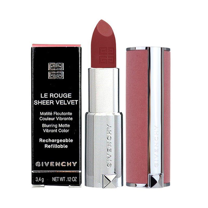 GIVENCHY/纪梵希小羊皮口红高级定制唇膏 唇彩女士唇膏3.4g/支 粉丝绒#N27 5