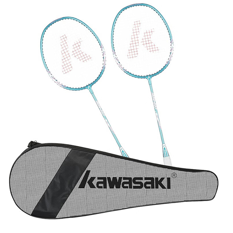 川崎(KAWASAKI) 羽毛球双拍超轻男女羽毛球对拍入门级训练双拍 IRON-007 湖水蓝
