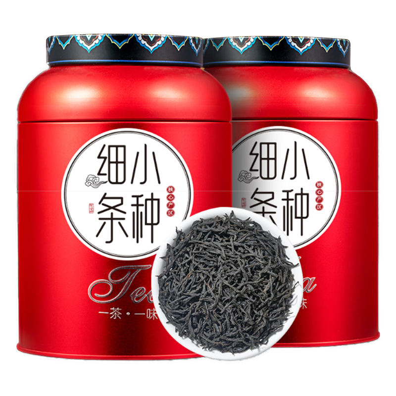 小茶日记(XIAOCHARIJI) 武夷山正山小种浓香型细条红茶2罐装 500g