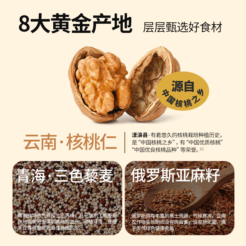 燕之坊核桃藜麦智八宝450g 8重高能食材 富含维生素E omega-3 营养高配成长加倍冲调粉高清大图