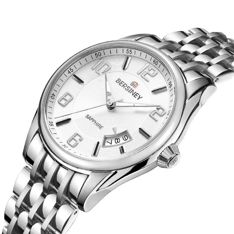 bersiney(波西尼机械表 男女手表全自动男士商务手表情侣对表钢带大
