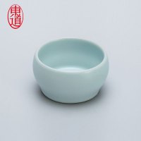 东道 汝窑 青瓷陶瓷 套装茶具 一马当先小茶组 一壶三杯 开片可养 天青色