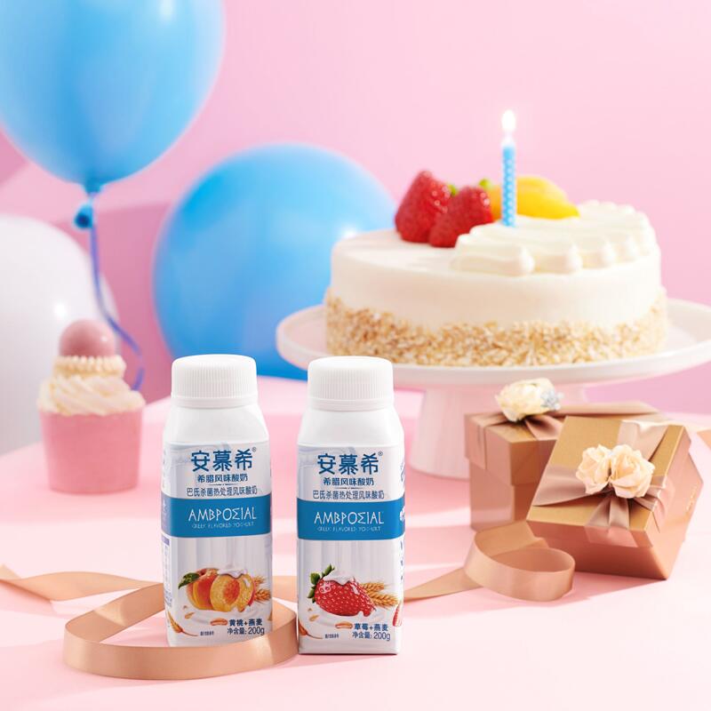 伊利安慕希草莓燕麦希腊风味酸奶200g*10高清大图