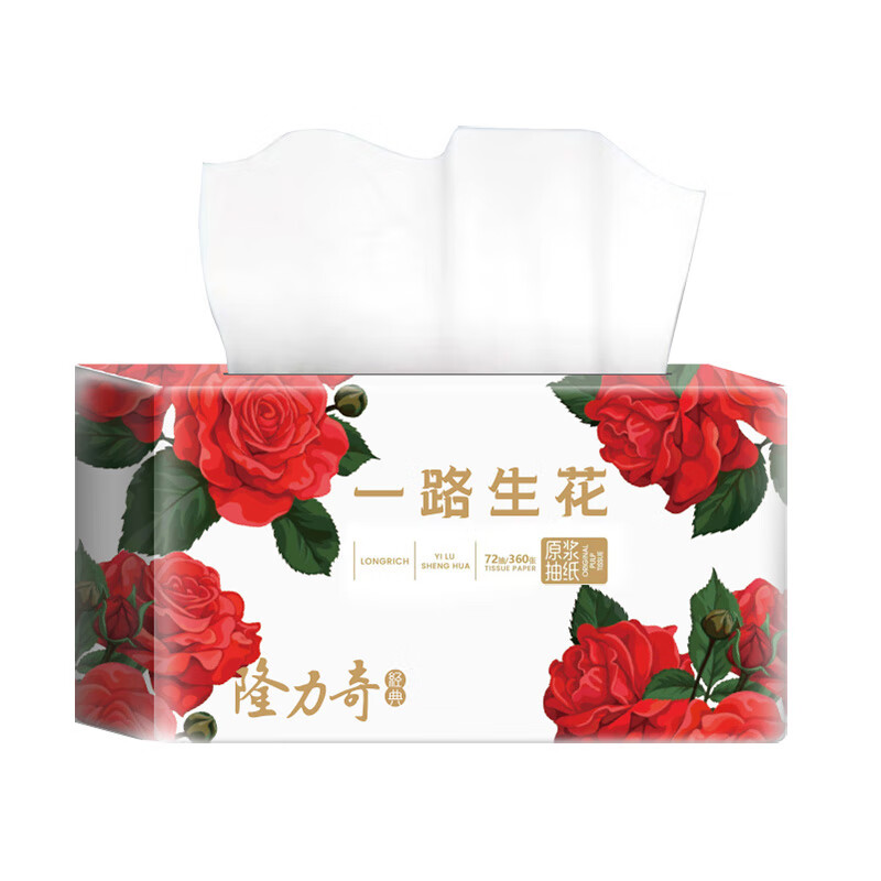 隆力奇 抽纸面巾纸5层*72抽(4包)LLQ-003高清大图
