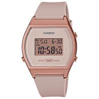 卡西欧(CASIO)男士玫瑰金数码运动石英手表防水1/100秒计时LED背光日常防水表