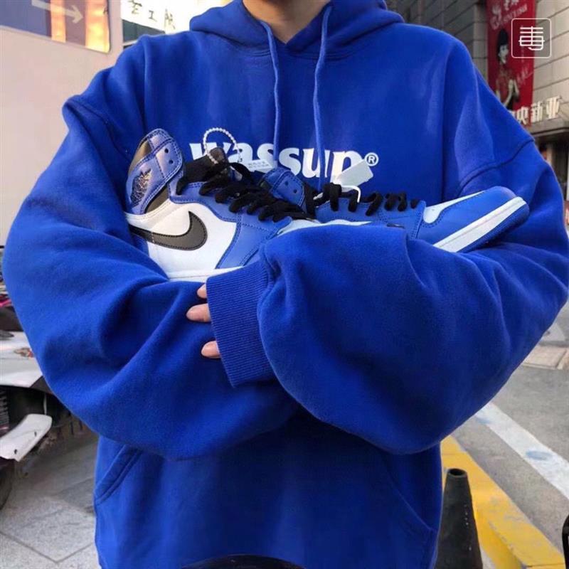 新款wassup 重磅全棉基础款五色连帽卫衣加绒毛圈男女情侣款