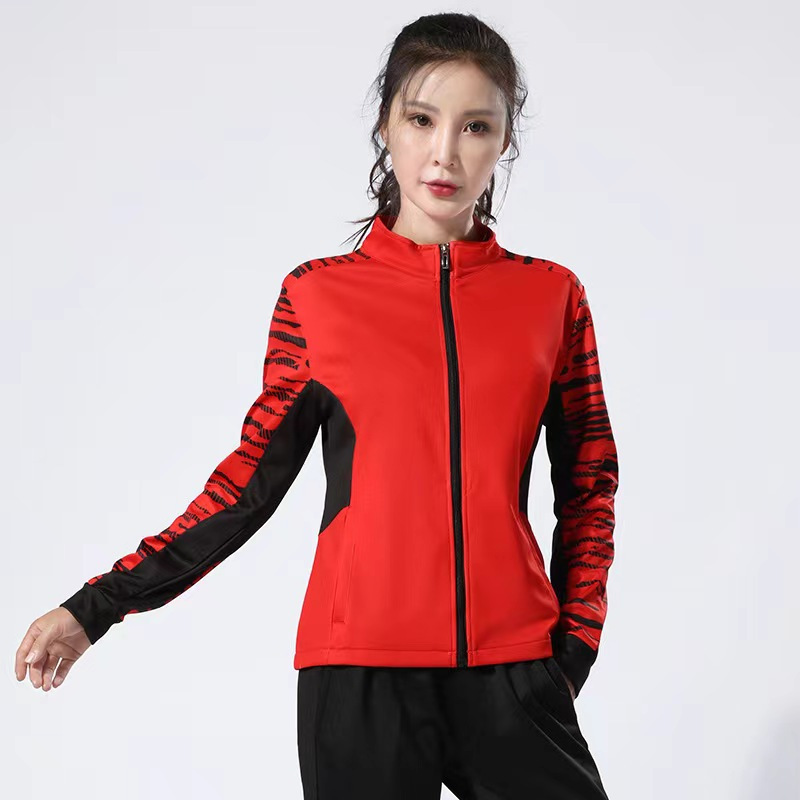 蒙企智品舒适款羽毛球服休闲套装男女长袖运动外套长裤Y-7906