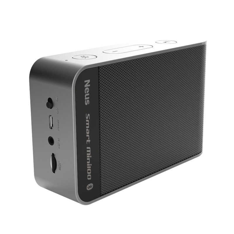 Neus/纽斯 Smart mini100便携蓝牙音箱 无线迷你户外旅游插卡音响 银色
