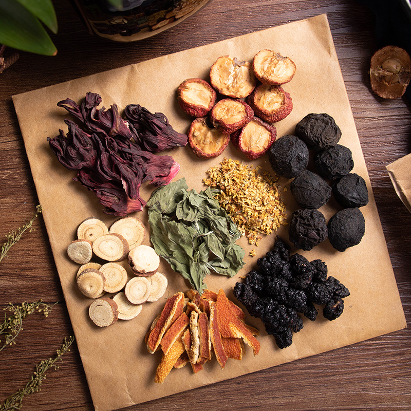 [买1送1共200g]北京同仁堂内廷上用酸梅汤100g袋装 正宗老北京酸梅汤原材料包自制酸梅汁茶包料包桂花酸梅粉汤高清大图