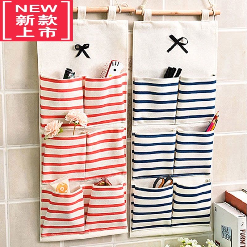 可莉允收纳袋挂袋墙储物袋门后收纳挂袋防水杂物挂兜墙面布艺整理袋图片