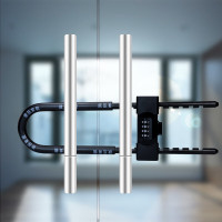 密码锁 U型锁黑色703密码锁 长度345mm