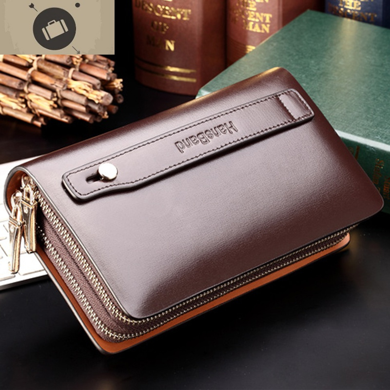 男士手包男式真皮大容量商务皮包男款手机包手抓包钱包男包手拿包艾狄