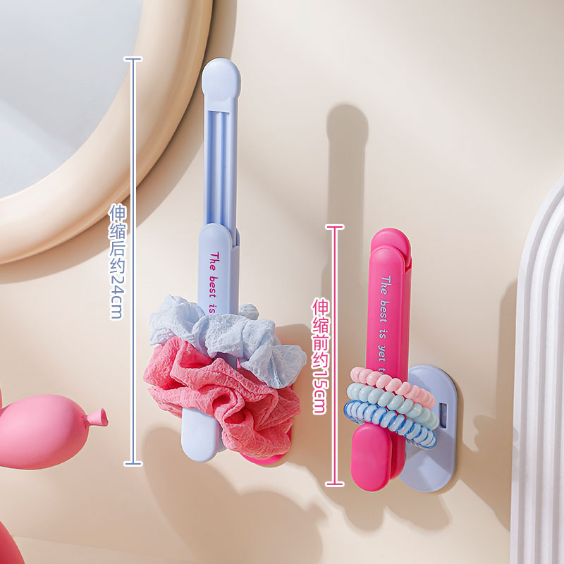 梵特 多巴胺厨房衣柜门后伸缩挂钩入户壁挂墙壁衣帽钩衣架免打孔高清大图