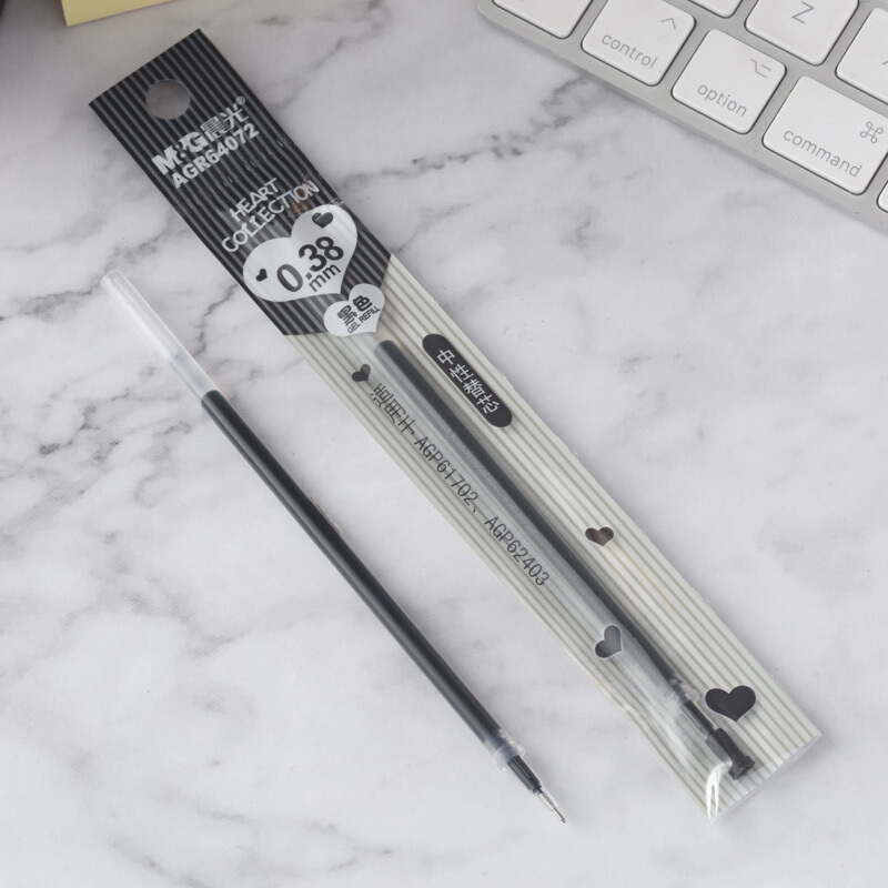晨光(m&g)agr64072全针管签字笔芯0.38mm 黑色 100支/5盒