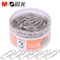 晨光(M&G) 办公用3号金属回形针PVC筒装 ABS91697 筒装回形曲别针 办公家用资料整理 加厚电镀表层曲别针1