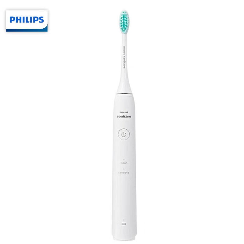 飞利浦(Philips)电动牙刷HX2431-02冰川白牙医推荐声波震动成人充电式软毛牙刷情侣款