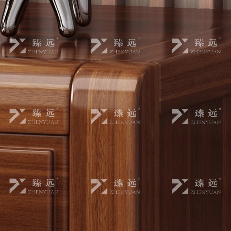 臻远 床头柜现代简约新中式家用卧室床边柜储物柜高清大图