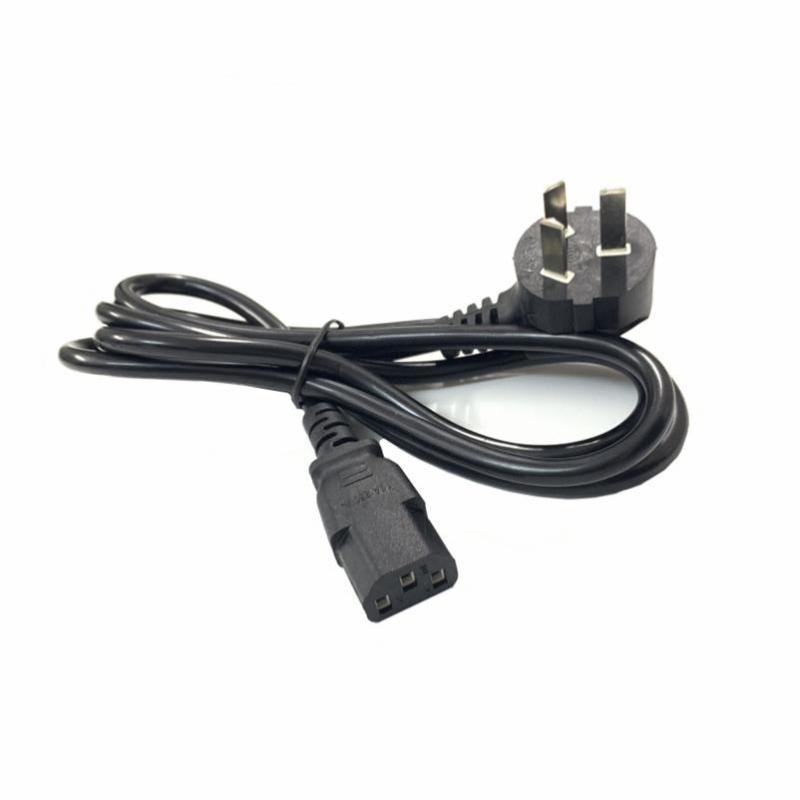 国标三插弯头品字尾电源线电脑主机打印机电饭锅双头AC电源线-1.8米0.5平方铜包铝（500瓦内）