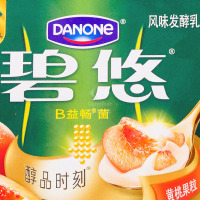 达能碧悠醇品时刻黄桃果粒发酵乳125克x4