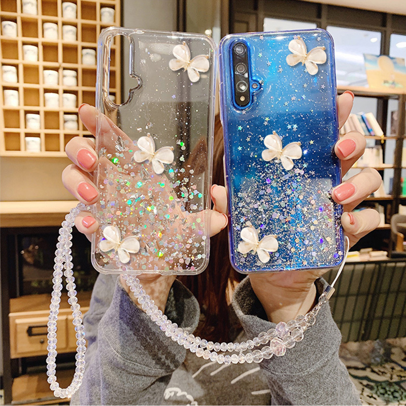 火豹蝴蝶银箔适用mte30手机壳5g版mete20华为met20带挂绳mye10por外壳mre9曲面屏m