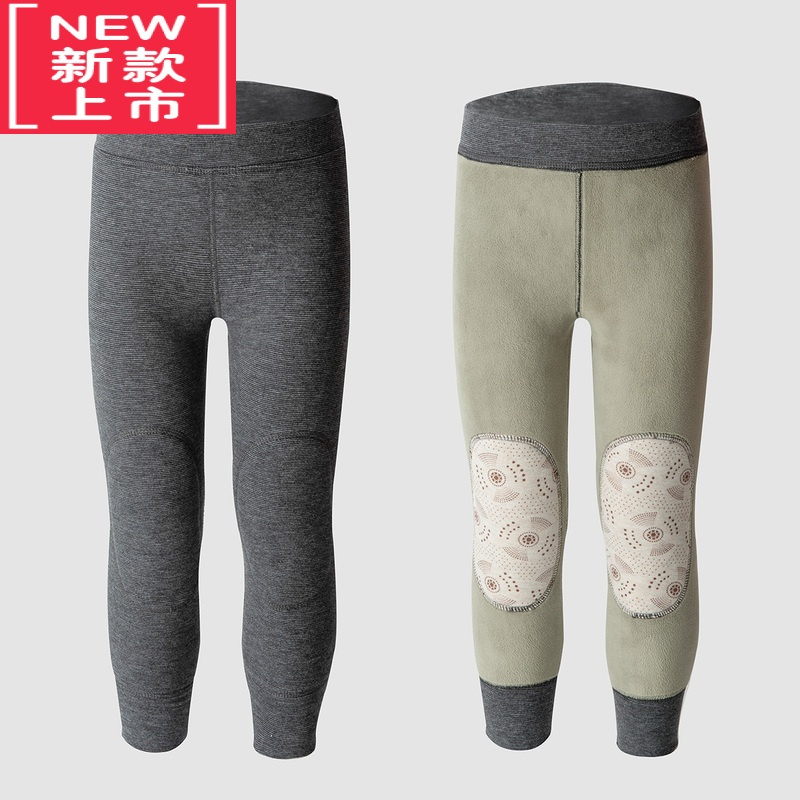 可莉允男童保暖裤护膝款高腰弹力内穿裤子2022冬季新款中大童舒适冬