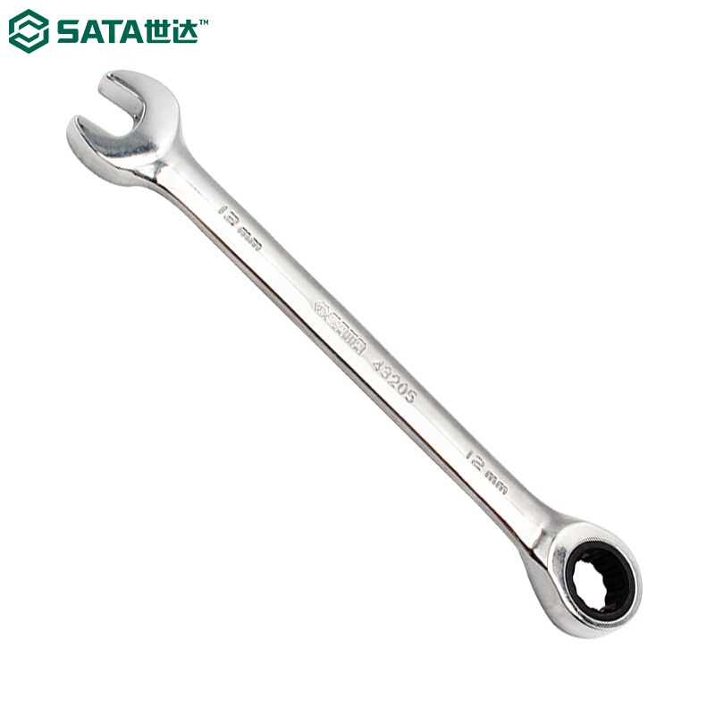 世达sata维修扳子开口梅花两用扳手架子工棘轮快速扳手43205全抛光